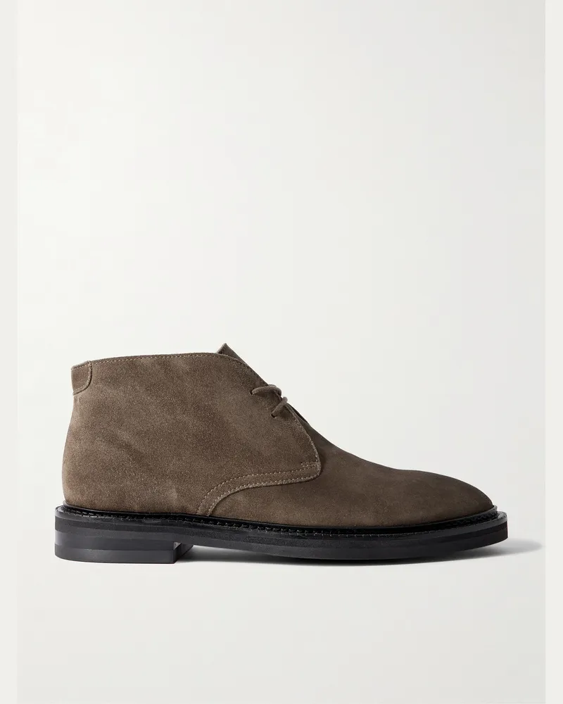 MR P. Lucien Chukka-Stiefel aus Veloursleder Braun