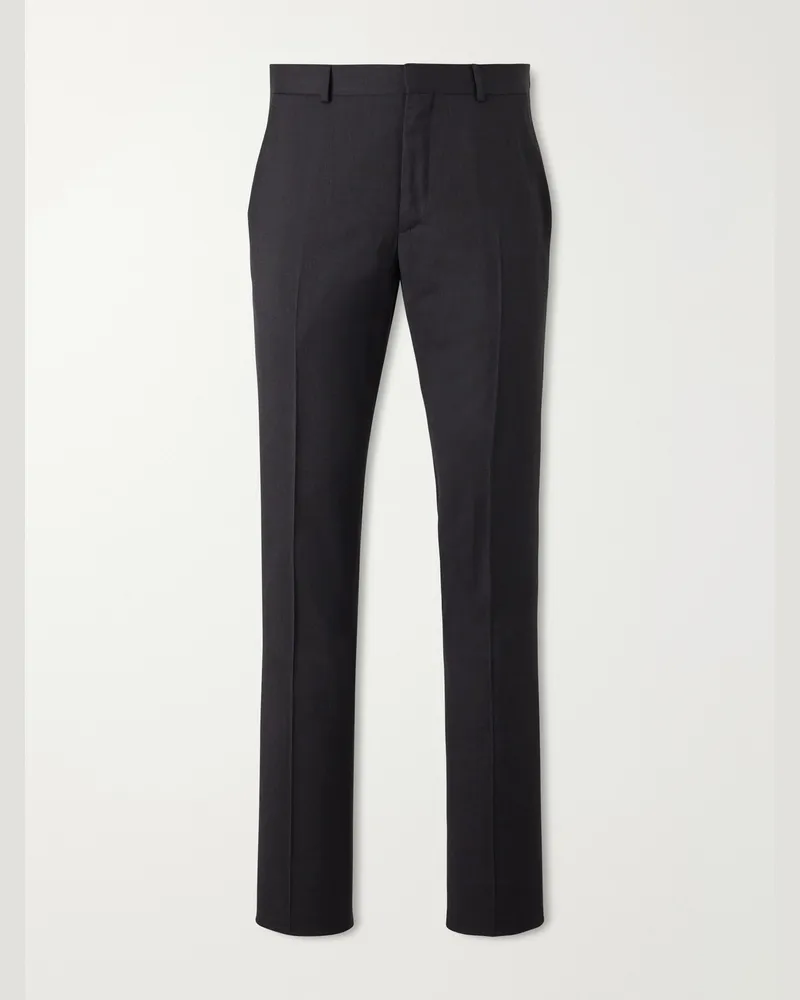 Ralph Lauren Straight-Leg Wool Suit Trousers Black