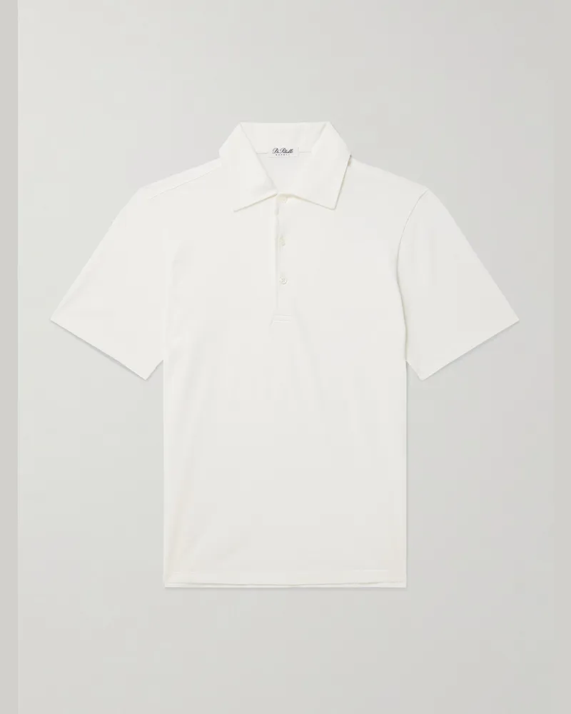 De Petrillo Cotton-Piqué Polo Shirt White