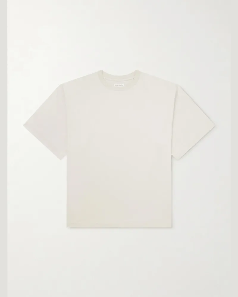 Kaptain Sunshine Tenjiku Suvin Cotton-Jersey T-Shirt Neutrals