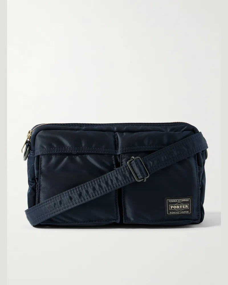 PORTER-YOSHIDA & CO Tanker Sling Nylon-Twill Messenger Bag Blue