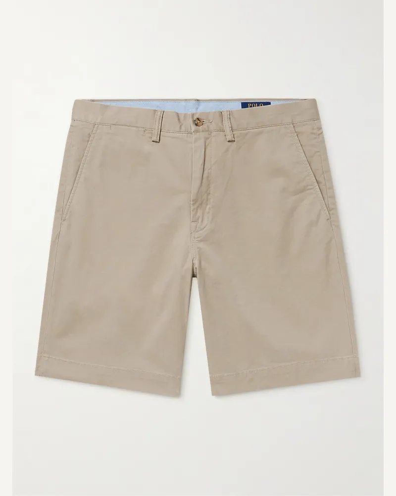 Ralph Lauren Brushed Stretch-Cotton Twill Chino Shorts Neutrals