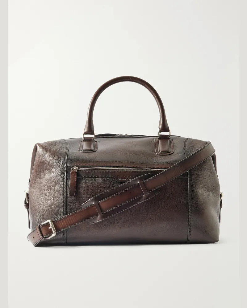 Officine Creative Italia Jules006 Weekender aus vollnarbigem Leder Braun