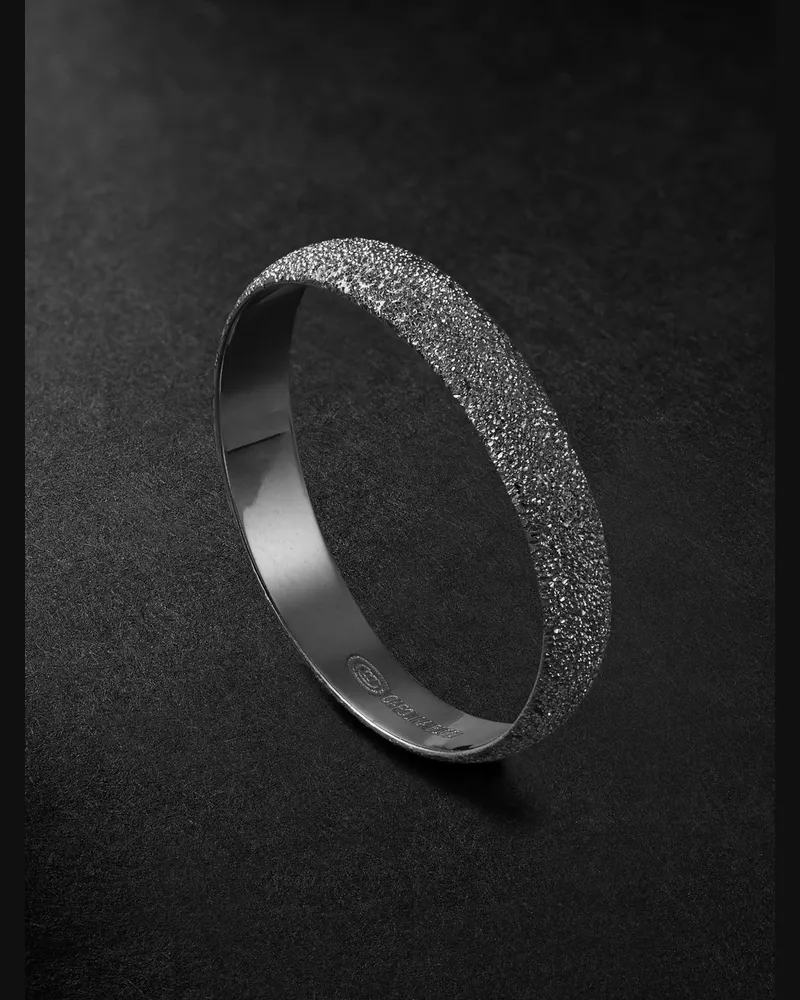 Carolina Bucci Florentine Finish Ring aus geschwärztem 18 Karat Gold Schwarz
