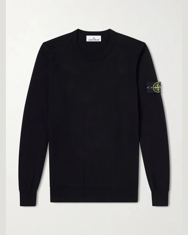 Stone Island Organic Cotton Sweater Black