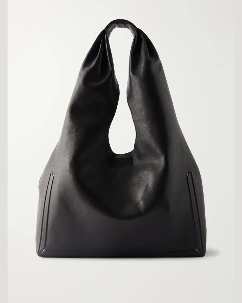 Maison Margiela Box Leather Messenger Bag Black