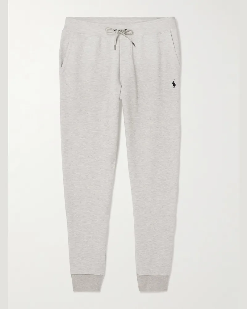 Ralph Lauren Slim-Fit Mélange Tapered Jersey Sweatpants Gray