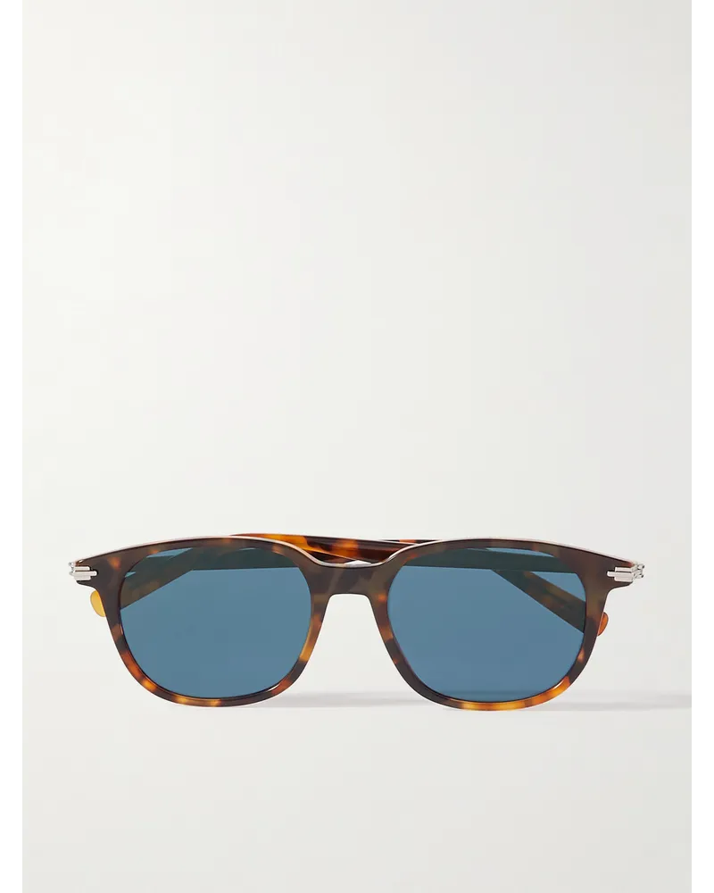 Dior DiorBlackSuit S12I Sonnenbrille mit eckigem Rahmen aus Azetat in Schildpattoptik Horn