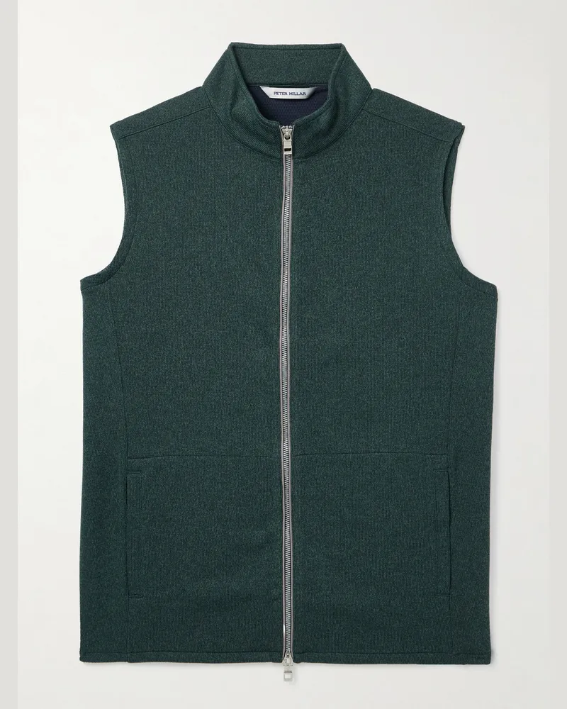 Peter Millar Crown Weste aus Fleece mit recycelten Fasern Grün