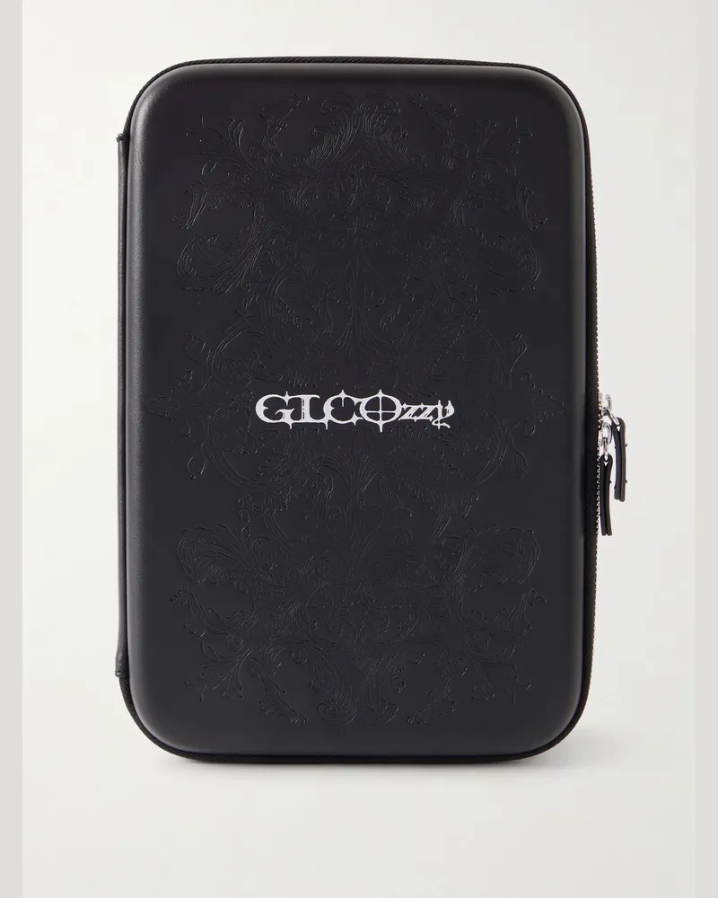 Garrett Leight Ozzy Osbourne Logo-Print Debossed Collector's Case Black