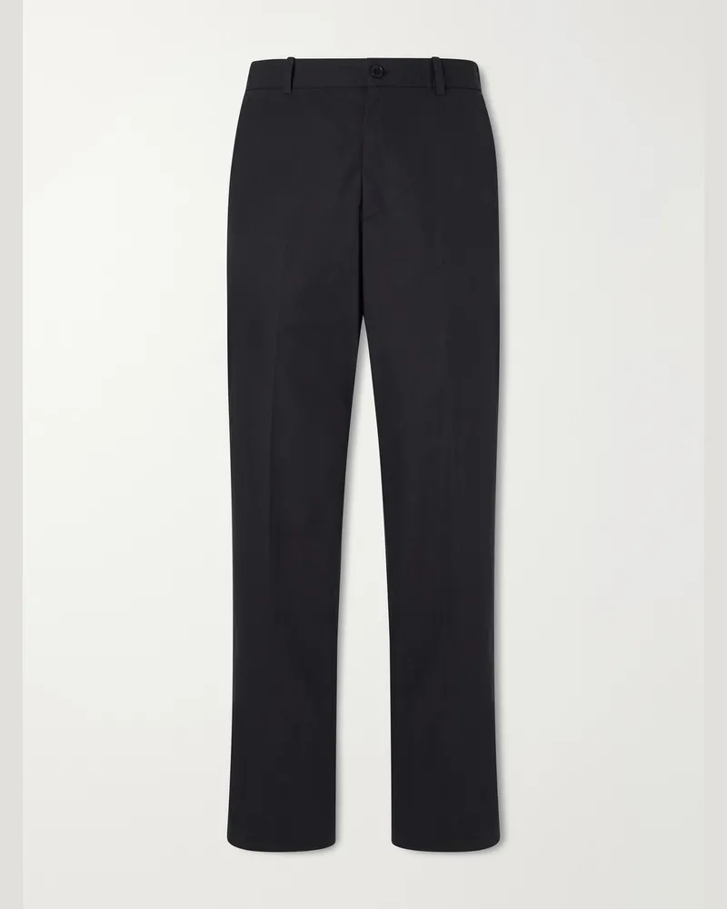 A.P.C. Dylan Straight-Leg Cotton-Poplin Trousers Black