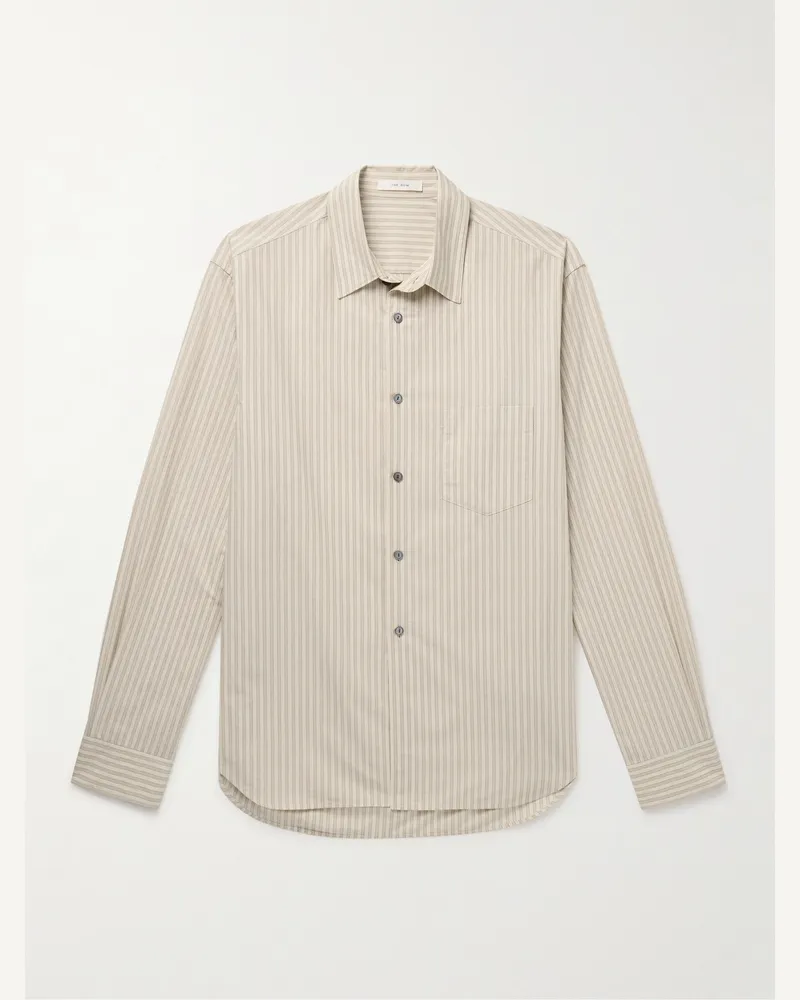 The Row Ashford gestreiftes Hemd aus Biobaumwolle Neutral