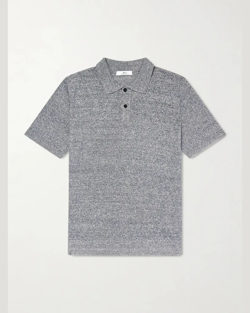 MR P. Linen and Cotton-Blend Polo Shirt Gray