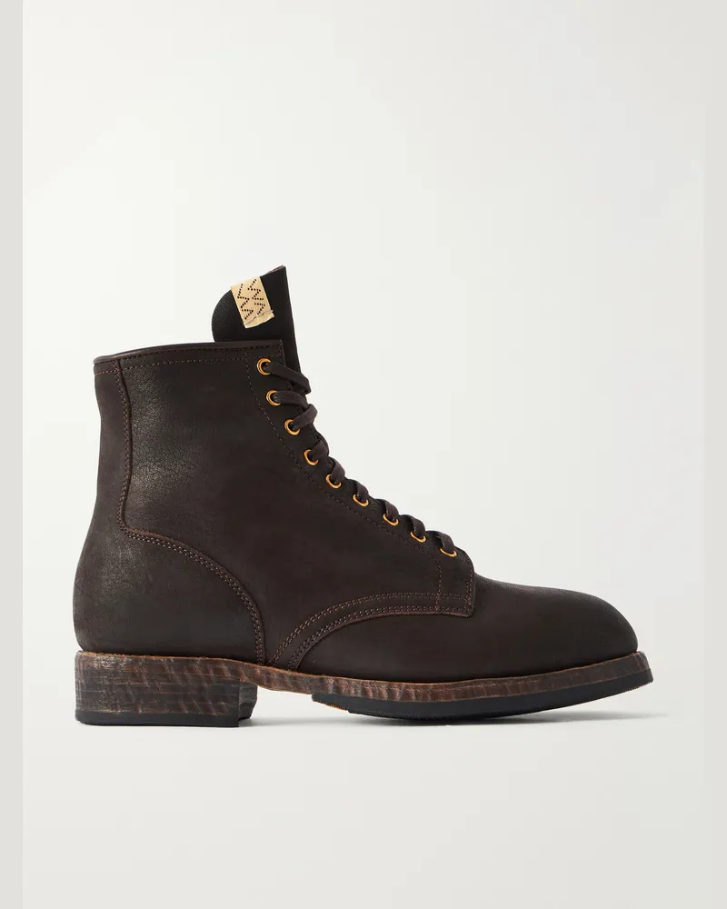 Visvim Brigadier Leather Lace-Up Boots Brown