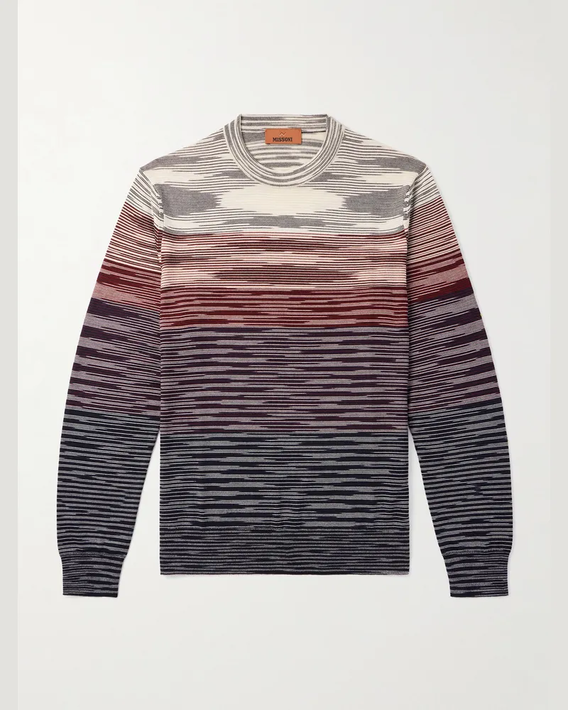 Missoni Gestreifter Pullover aus Wolle Neutral