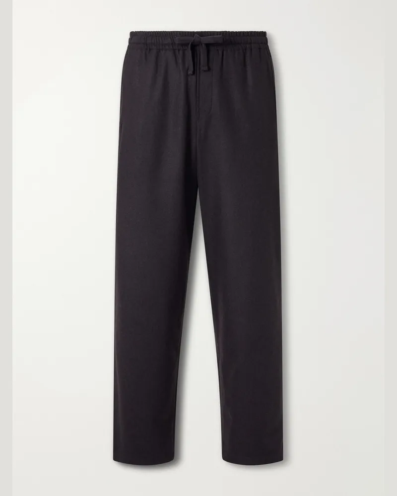 A.P.C. Vincent Straight-Leg Wool-Blend Drawstring Trousers Brown
