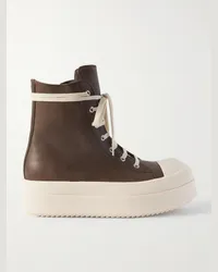 Rick Owens High-Top-Sneakers aus Leder Braun