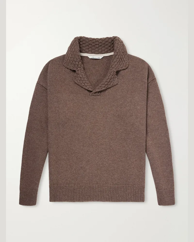 A Kind Of Guise Palano Alpaca and Merino Wool-Blend Polo Shirt Brown