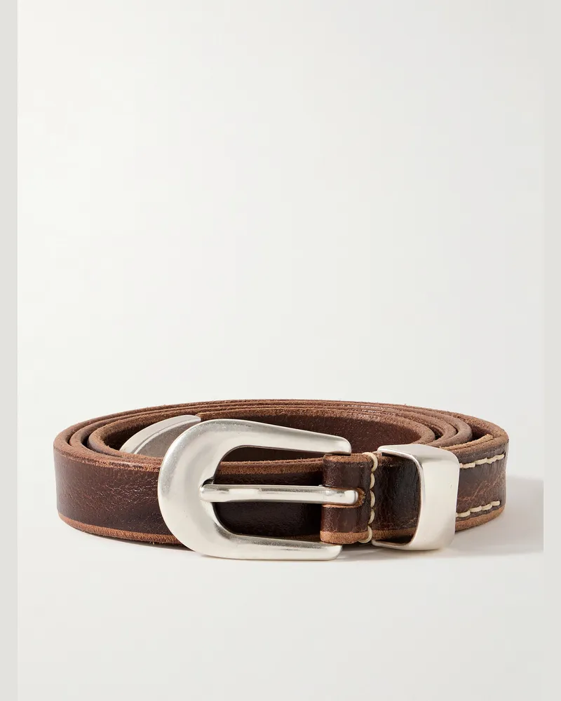 Our Legacy 2cm Full-Grain Leather Belt Brown