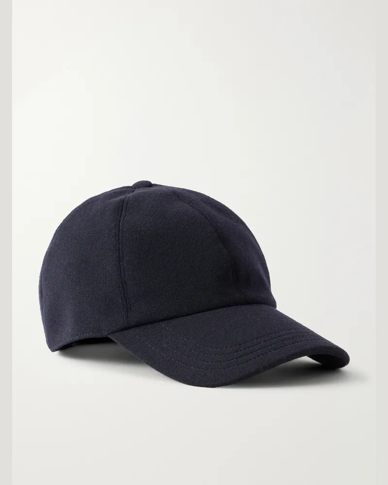 Slowear Zanone Flexwool wool-blend cap Blue