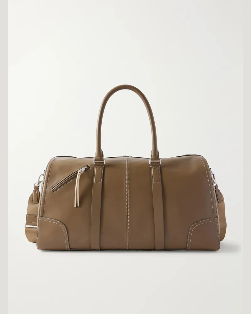 Paul Smith Leather Weekend Bag Brown