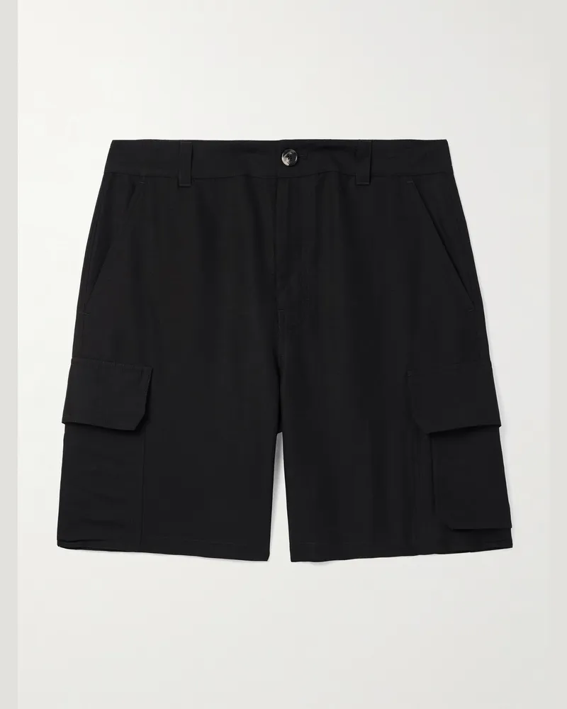 Loewe Paula's Ibiza gerade geschnittene Shorts aus Canvas Schwarz