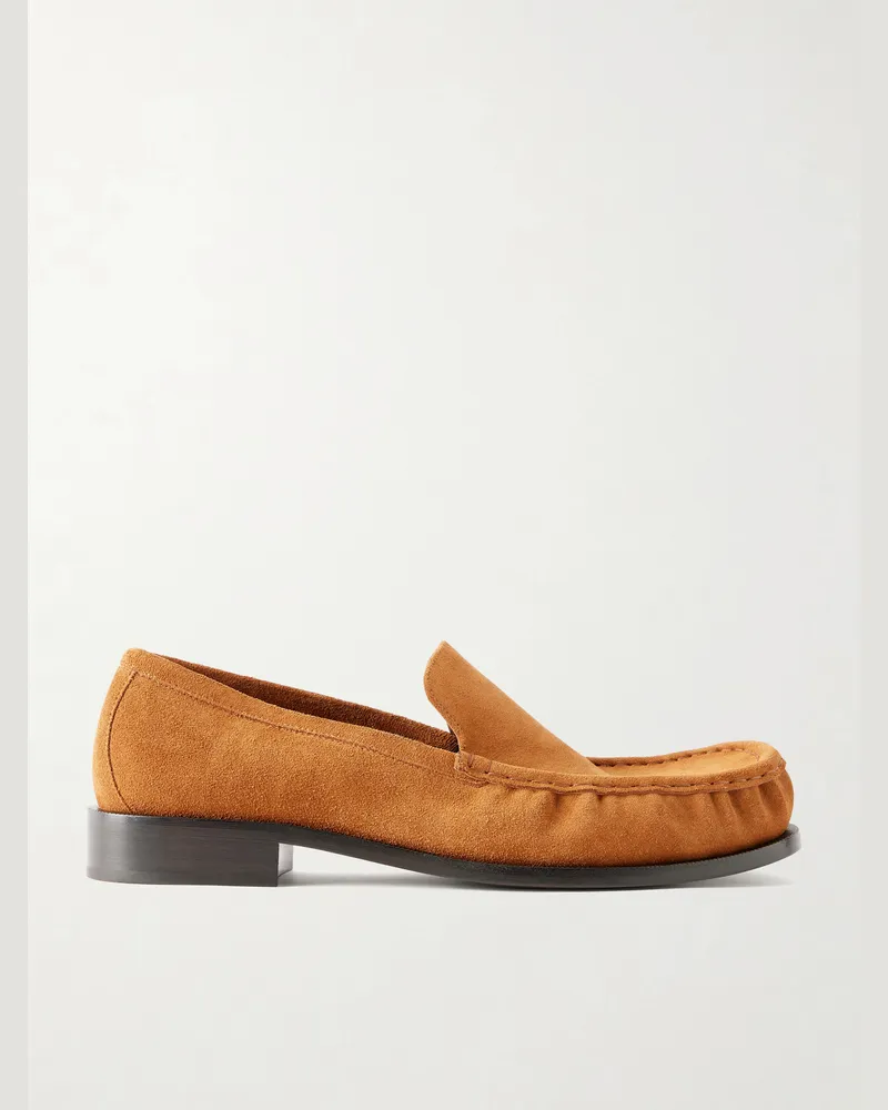 Dries van Noten Suede Loafers Brown