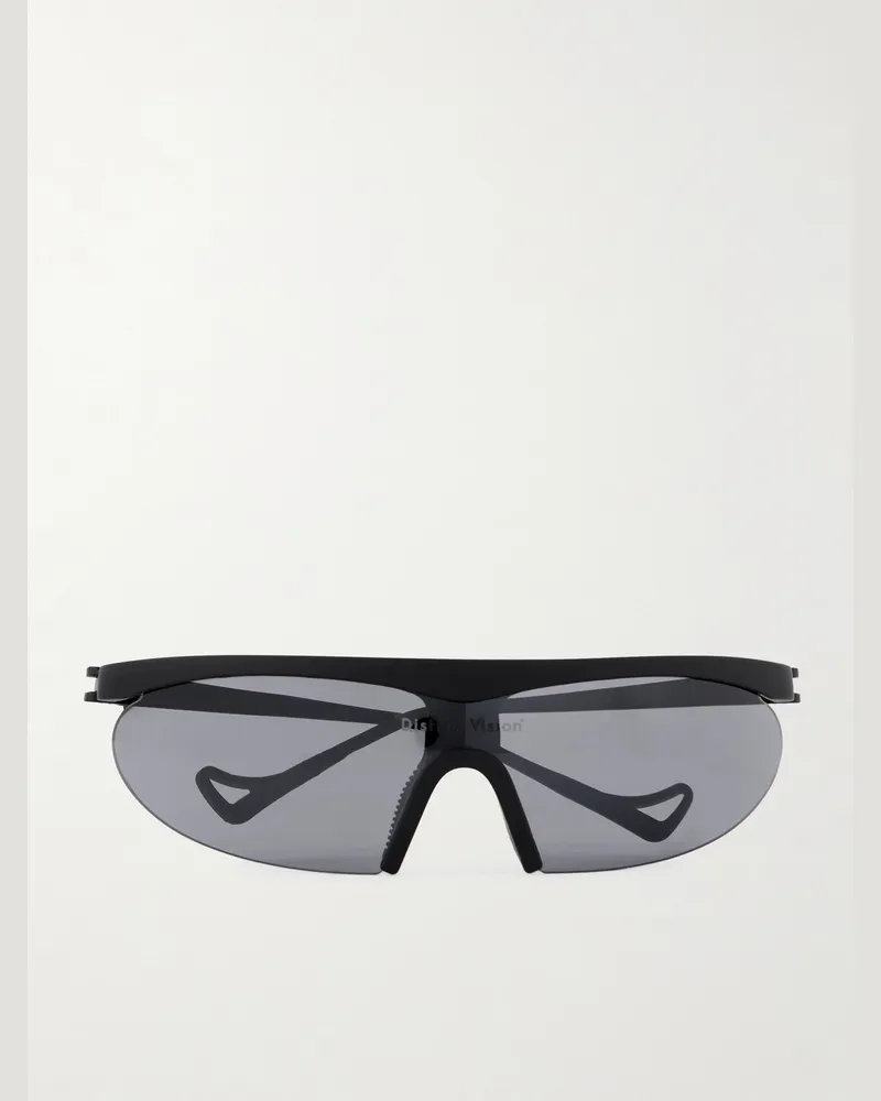 District Vision Koharu Sonnenbrille mit D-Rahmen aus Azetat Schwarz