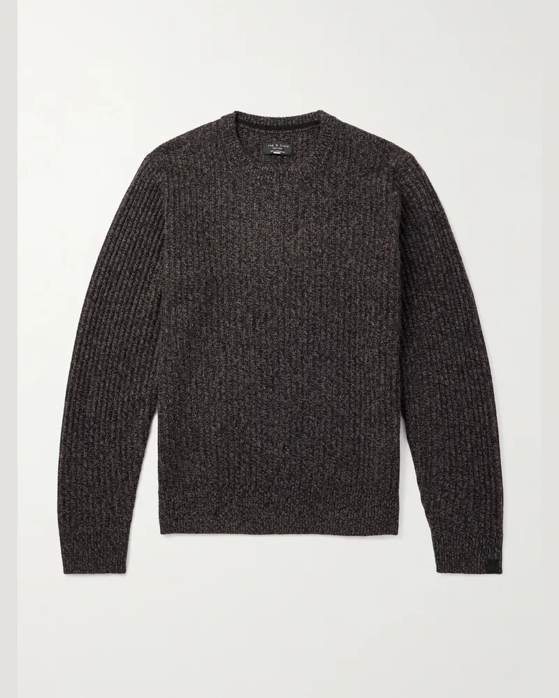 Rag & Bone Jensen Pullover aus Kaschmir in Rippstrick Braun