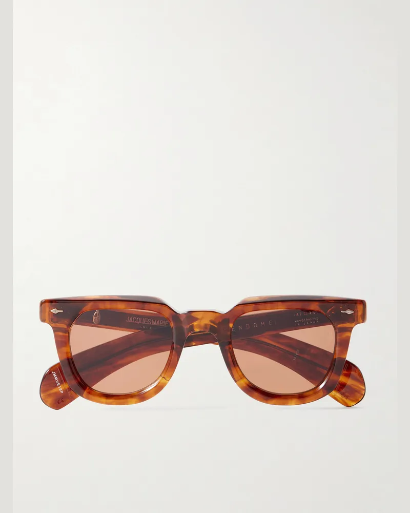 Jacques Marie Mage Vendome Sonnenbrille mit D-Rahmen aus Azetat Braun