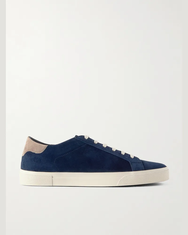 Brunello Cucinelli Vulky Suede Sneakers Blue