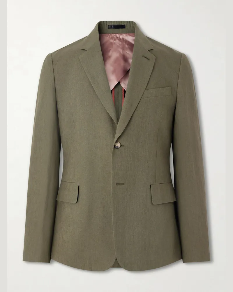 Paul Smith Linen Suit Jacket Green