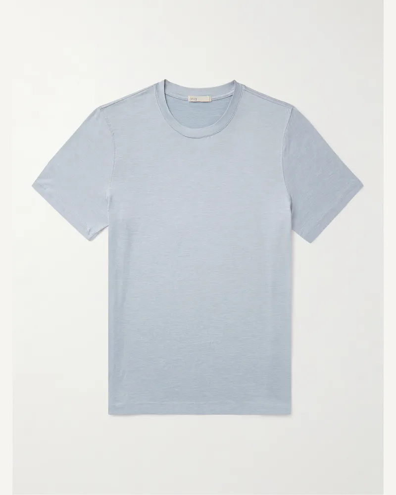 Onia Everyday T-Shirt aus UltraLite-Stretch-Jersey Blau