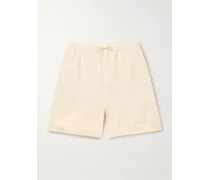 Gerade geschnittene Shorts aus Leinen mit Kordelzugbund