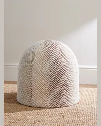 Missoni Home Island Hocker aus Velours mit Streifen Neutral