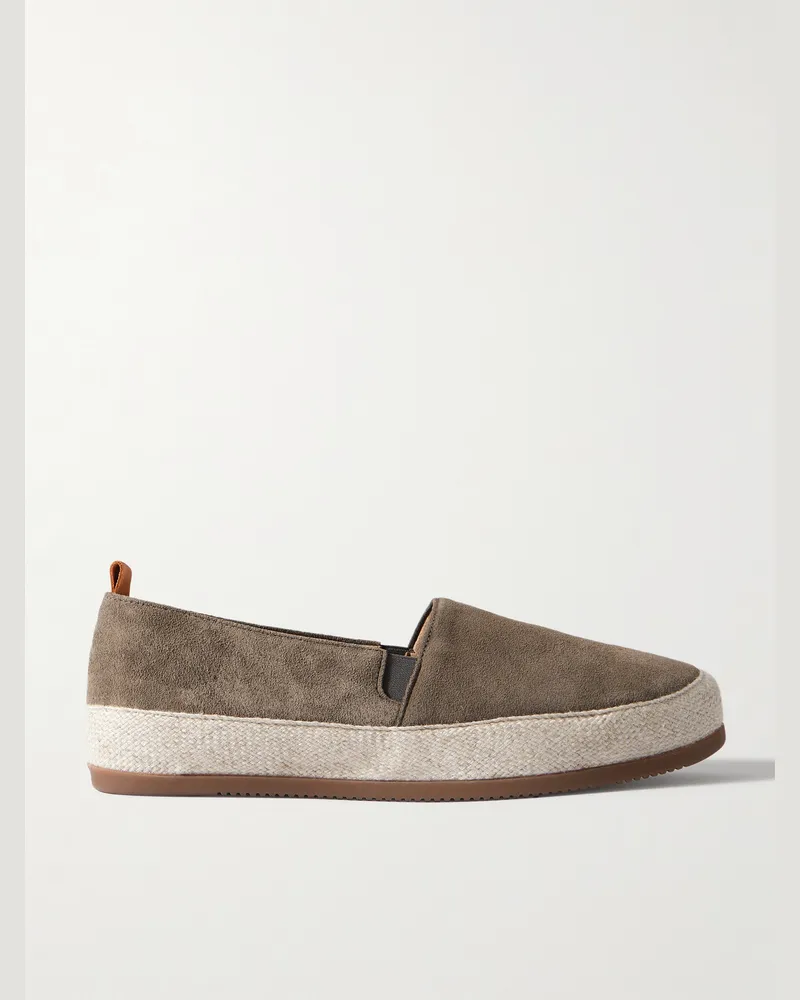 MULO Espadrilles aus Veloursleder Neutral
