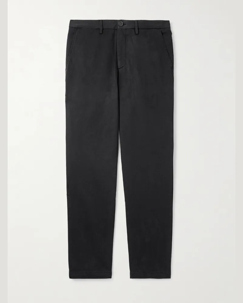 MR P. Samuel Straight-Leg Organic Cotton-Blend Twill Chinos Black