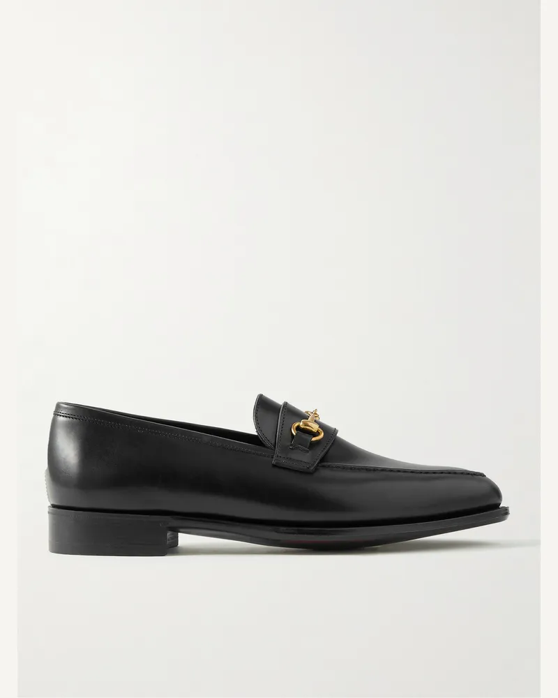 George Cleverley Colony Horsebit Leather Loafers Black