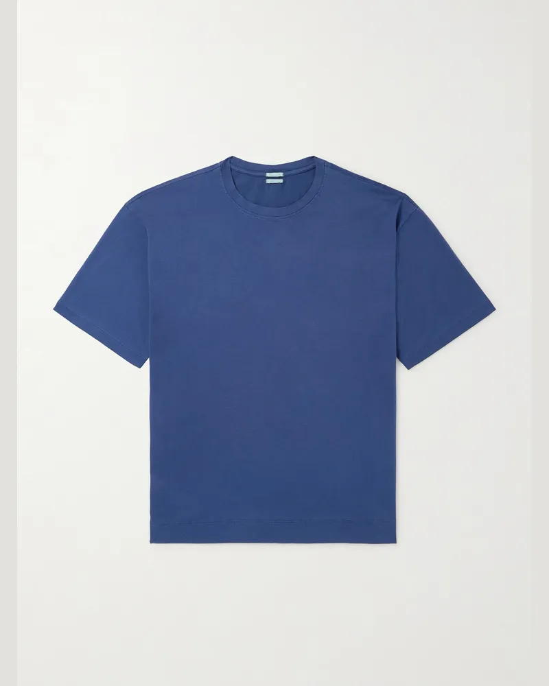 Massimo Alba Nevis Cotton-Jersey T-Shirt Blue