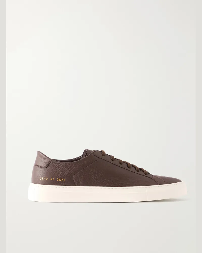 Common Projects Achilles Full-Grain Leather Sneakers Brown