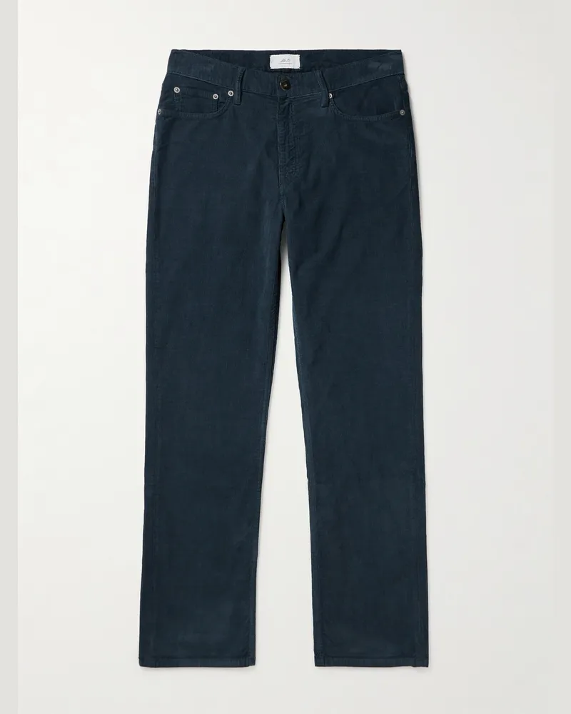 MR P. Samuel gerade geschnittene Cordhose aus einer Baumwollmischung Blau
