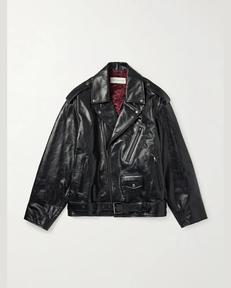Dries van Noten Leather Jacket Black