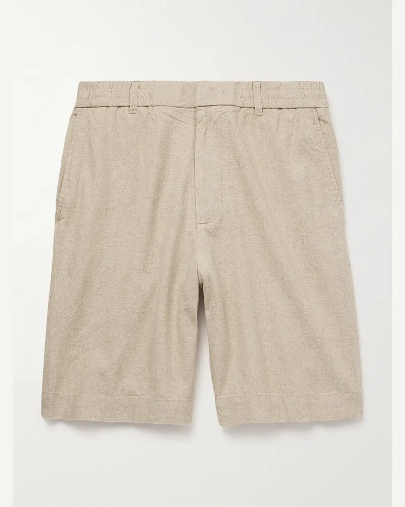NN 07 Billie 5397 Straight-Leg Linen and Organic Cotton-Blend Shorts Neutrals