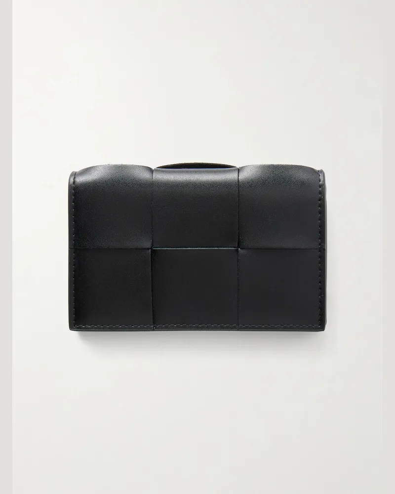 Bottega Veneta Intrecciato Leather Wallet Black