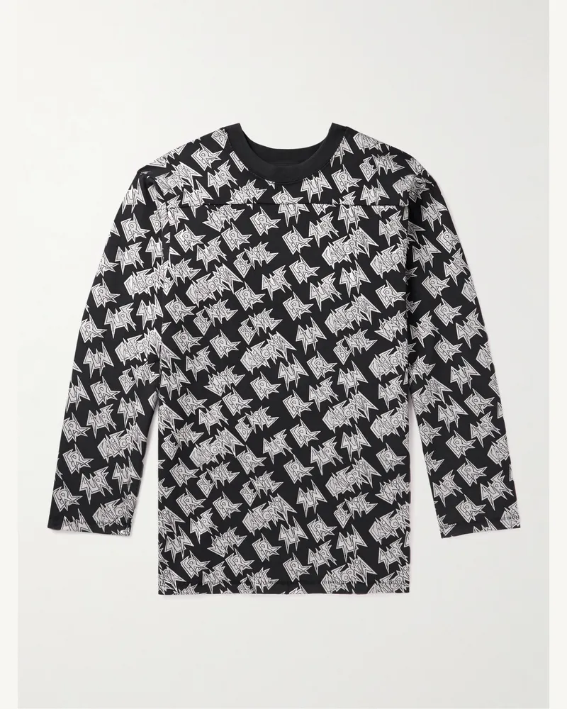 ERL Oberteil aus Baumwoll-Jersey mit Print Schwarz