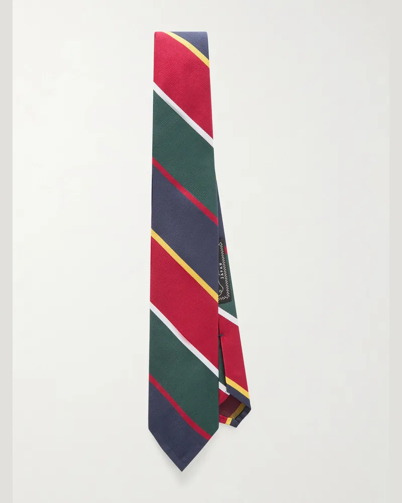 Beams Plus 7cm Striped Silk-Twill Tie Multi