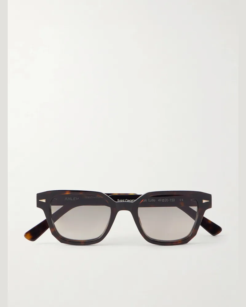 AHLEM Saint Georges D-Frame Tortoiseshell Acetate Sunglasses Brown