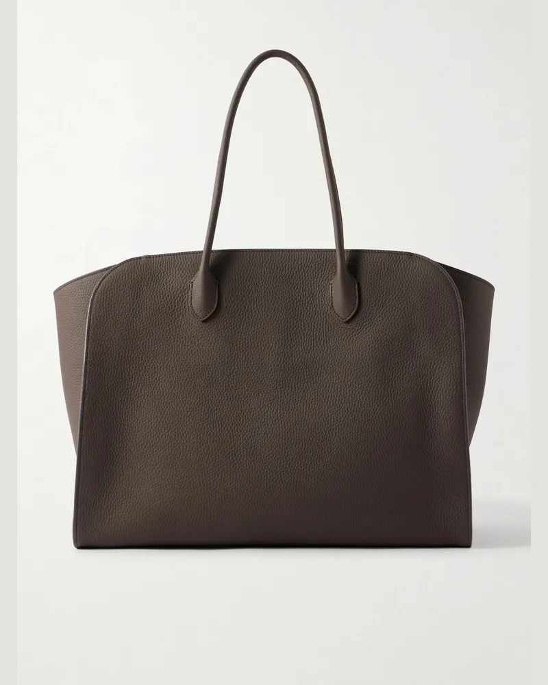 The Row Marlo leather tote bag Brown