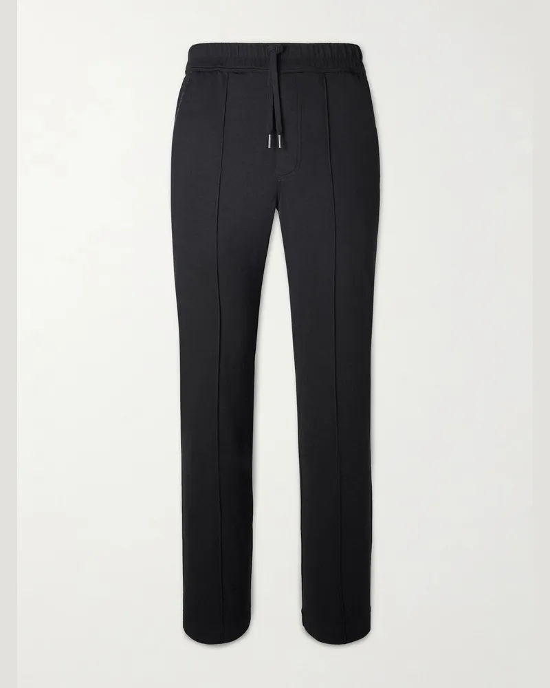 Tom Ford Straight-Leg Wool, Silk and Cashmere-Blend Sweatpants Black