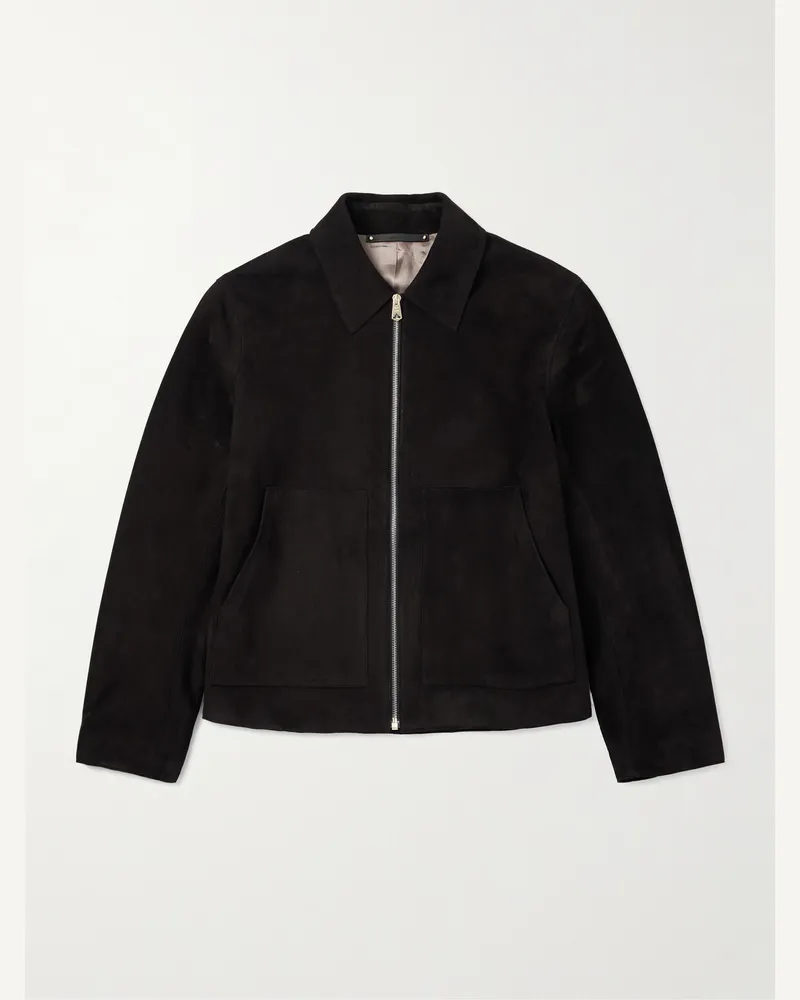 Paul Smith Blouson aus Veloursleder Schwarz
